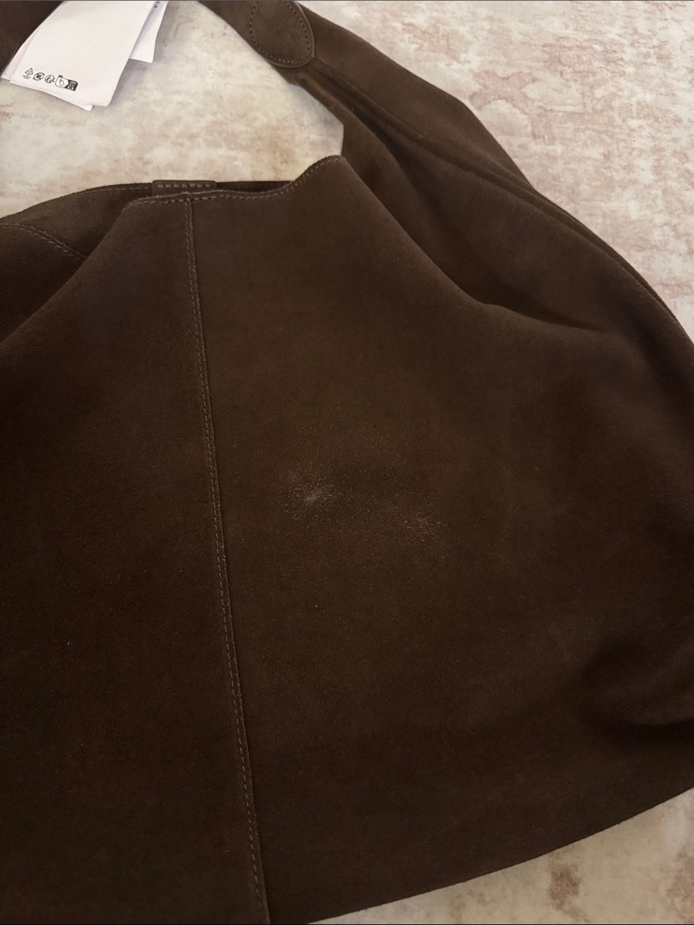 & Other Stories Large Suede Tote Bag - Brown - Picture 13 of 13
